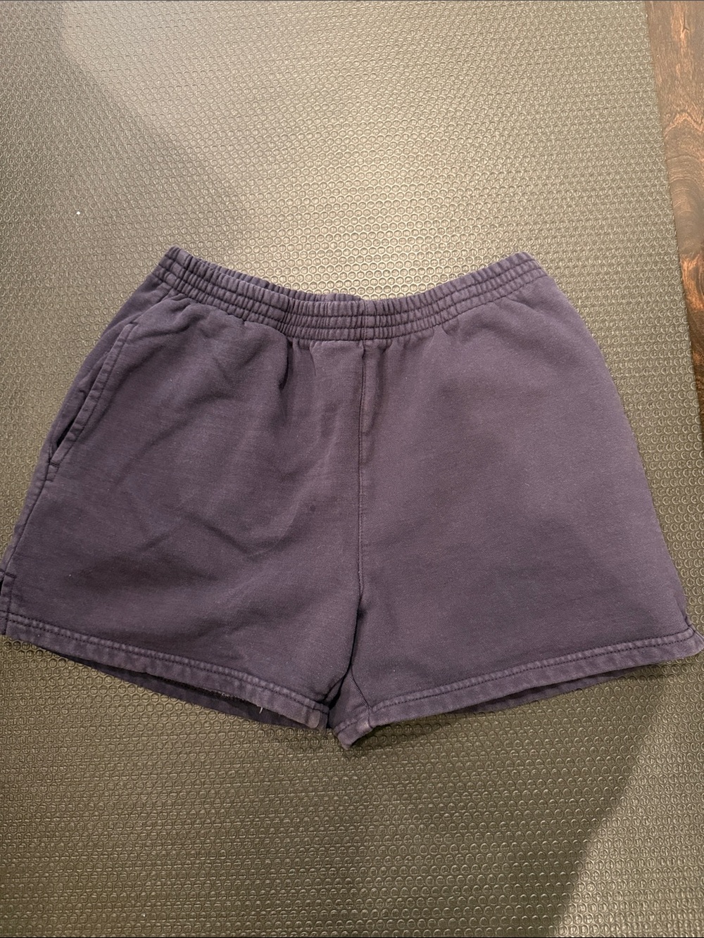 Brandy Melville Navy Relaxed Elastic-Waist Athletic Shorts